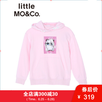 little mo&co少女秋装卫衣カジュアルンコック100%长袖子供服R 01アイスラック110/56