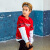 ANTA(ANTA)のアフィィチャの子供服の男性服の头卫衣の子供服の男性の中で大童丸の襟カバの服の35734613经典の赤の170