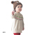 赤ちゃんの子供服の女性宝アニマルの図案に染められた起毛ネットの卫衣の上着D 22805燕麦色70 cm