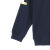 littlemo&co秋冬の子供服の男女の子供供は色のアルファベットのオッフルの図案の长袖のコートの100%の卫衣B 78の深宝の青い110/56に当りました。