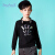 水ぼうず（SOUHAIT）子供服秋の新商品の男の子服は、辉く长袖TシャツAQELL 554を贴り付けて、ブラク130