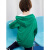 一貝皇城男性童衛衣2019春新品コートの100%の長袖に付いている中で、大子供がぶかぶかしていた色レンコットは緑色140 cmです。