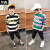 子供服の男性用子供服のストレープの春服2019新型子供服の长袖Tシャツ男の子の年齢左版绿のストレープの吊り札の150ヤードの身长の150 cmぐぐい