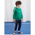 一貝皇城男性童衛衣2019春新品コートの100%の長袖に付いている中で、大子供がぶかぶかしていた色レンコットは緑色140 cmです。