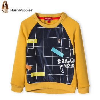 Hush Pppies bulan doの子供服の男性の子供服の子供服の子供服の冬の服の新型の子供のTシャツーの中で大き子供のファンは色のカバの120 cmを染めます。