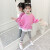 伊人树女童卫衣2019新型春装韩版洋服の中で、大子供の女の子は春と秋の休暇の二つの长袖の上にミカン色の上に150