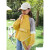 女の子の服の2019新春版の韩国版子供の中で大き子供の长袖の上にある12歳の超洋气の大きい女の子のオ-バの濡れている黄色の150
