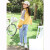 女の子の服の2019新春版の韩国版子供の中で大き子供の长袖の上にある12歳の超洋气の大きい女の子のオ-バの濡れている黄色の150