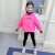 ディズニの息子供服カバード保温上には2019新型秋装韓国版子供供服女の子レインコット秋冬洋風女の子上にバラ紅110 cmがあります。