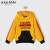 gxg kids X KRUNK熊联の名前の前の男の子は厚いレインコートの卫衣KA 1313313 G黄色の120 cmをプリウスします。