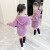 雅薇莎女童卫衣加絨厚い2019冬服の中に長い洋風子供服の中で大子供のワンピスのピンク160