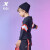 特歩(XTEP)子供服のӢドゥガドの男性の子供の丸襟のカジュアケースジッⅠ黒120 cm