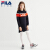 FILA FILA FILA FILA FILAフィロモン供服女性用秋装卫斯卡特2020年モデル新品子供大子供洋気レインカートワワンピコレクション青-NV 160 cm