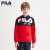 FILA FILA FILA FILAフロモ子供服男童儿レ-ンパンカー2020秋新型子供大童打色大LOGO上着潮孔そばす/標準白-GN 160 cm