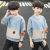 Helicheng男性用子供服男性用秋冬加絨長袖Tシャツ2020新型の中大童上着保温ガーディガンX青ガーディアン160は身長150 cm-160 cmに適しています。
