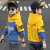 男の子の秋冬の厚手のガーディアンの子供の上に2020新型の男の子の洋服の絨毯の流行の中で大きの子供の秋の服の韓国版の20 B 6270青い110 cm