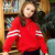 水子供服の女の子用の服秋冬の新型子供用长袖カバの中で大子供ファンシーのレインコートのサンゴ红130