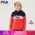 FILA FILA FILA FILA FILA子供服男子供服男児レコートート衛衣2021年春新型保温カシミア供服には赤潮-RD(ダウンバージョン)165 cmが着用されています。