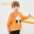 バラバラ子供服子男子秋服赤ちゃんは洋気丸襟長袖カバを着用しています。潮童かっこいい粉橙6358 cm